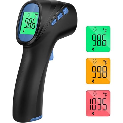 Forehead Thermometer for Adults and Kids, Digital Infrared Thermometer with Fever Alarm, Fast Accurate Results, Easy to use