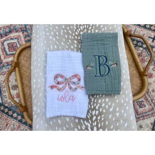 Burp Cloths - Embroidery Included – Hem of Glory