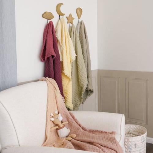 Multi-Layer Sage Green Muslin Cotton Baby Blanket - Crane Baby | Maisonette