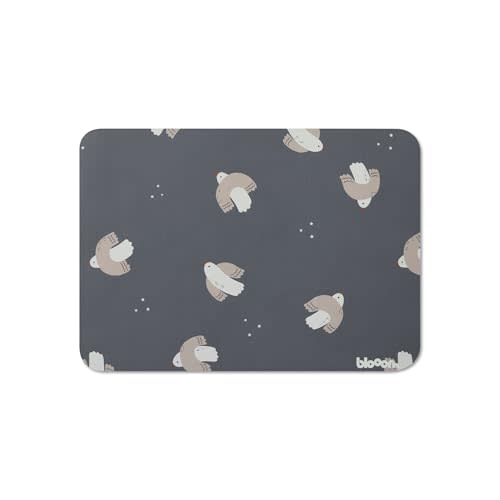 Blooom Placemat for Baby, Toddler & Kids | Wipeable, Reusable and Eco-Friendly | Baby Weaning Placemat for Mealtime & Snacktime | Modern Design (Birds, 12" x 17")
