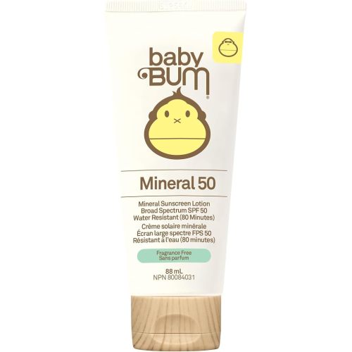 Sun Bum Baby Bum Spf 50 Sunscreen Lotion | Mineral Uva/uvb Face and Body Protection for Sensitive Skin | Fragrance Free | Travel size | 3 Fl Oz, 3 ounces