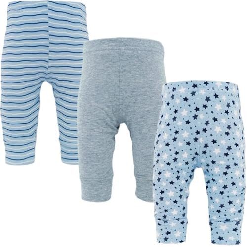123 Bear Baby Pants, Cotton Spandex Leggings, Boy Girl Unisex