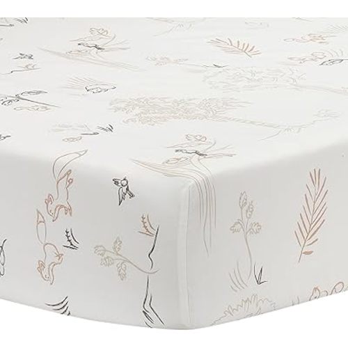 Lambs & Ivy Treetop Fox Woodland Breathable Cotton Fitted Crib/Toddler Sheet