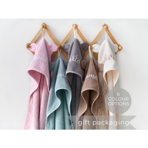 Monogrammed Hooded Baby Towel, Hooded Baby Towel With Ears, Personalized Hooded Baby Towel,  Baby Gift, Baby Bath Towel Toddler Hooded Towel