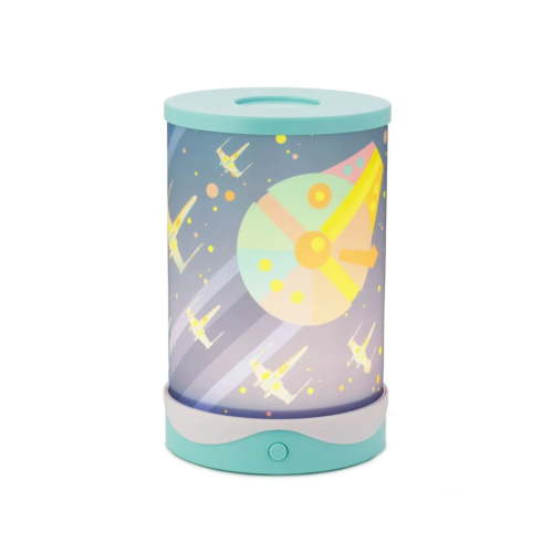 9 Inch Hallmark Disney Star Wars Millennium Falcon X-Wing Fighter Rotating Night Light with Music