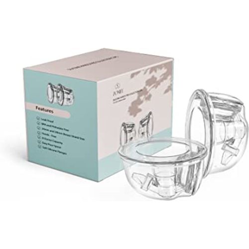 Zomee Hands-Free Collection Cups – 8oz Capacity – Includes 19mm, 21mm & 24mm Breast Shields – Soft Silicone, BPA & Phthalate Free – Portable, Discreet, Leak-Proof