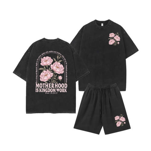 Motherhood Is Kingdom Work Double Sided Unisex Christian Washed T-Shir – Soultt