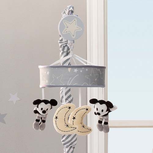 Disney Baby Mickey Mouse Gray/Yellow Musical Baby Crib Mobile – Lambs & Ivy