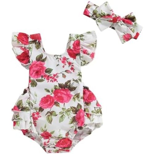 Baby Girls Summer Denim Romper Clothes Dress Newborn Onesie Sunsuit 3 6 9 12 18 Months One-Piece Jumpsuits Outfits