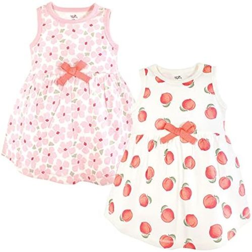 Touched by Nature Baby-Girls Organic Cotton Short-Sleeve and Long-Sleeve Dresses