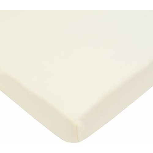 American Baby Company 100% Natural Cotton Fitted Mini Crib Sheet 38" x 24" - Soft & Breathable Small Nesting Portable Crib Sheet, Fits Pack N Play Mattresses, Cream, for Boys & Girls