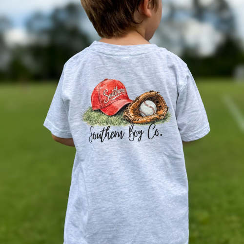 Simple Baseball Boy's Short Sleeve Shirt