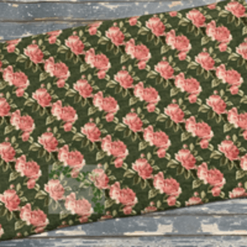 Dark Green Floral Preflat - Made to Order – Clover Cloth Creations