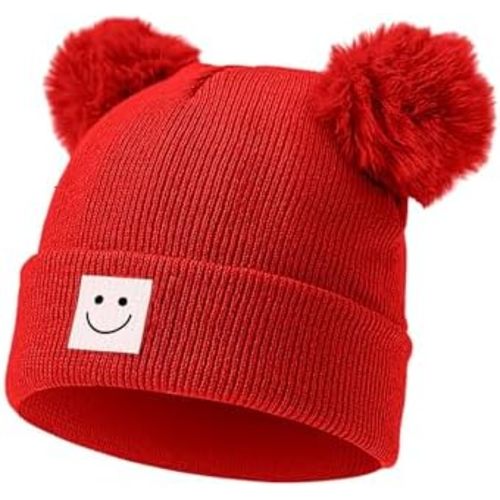 AZJ Baby Beanie Hat Toddler Infant Winter Knitted Hat Kids Soft Warm Pom Pom Beanie Cap for Boys Girls