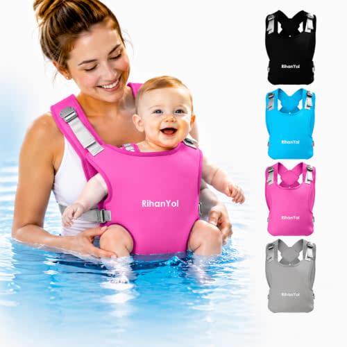 Water Baby Carrier(Pink), Lightweight Water Baby Carrier for Outdoor and Land Travel, Premium Neoprene Infant to Toddler Chest Sling (4–24 Months), Breathable Fit for Pool, Beach & Daily Use