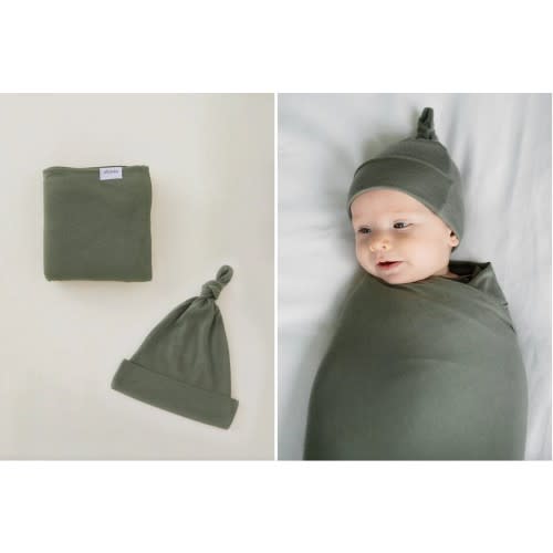 Basil Swaddle + Hat Set