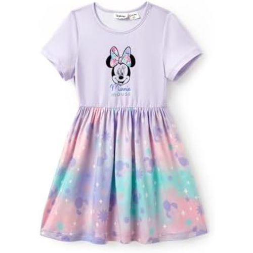 Disney Minnie Mouse Princess Frozen Elsa Stitch Girls Dress Sleeveless & Short Sleeve Casual Summer Clothes Baby to Toddler