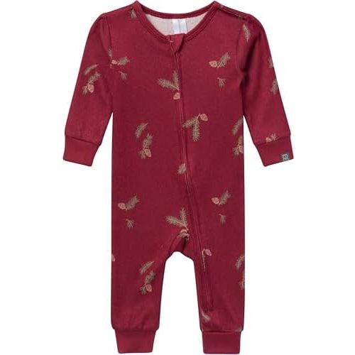 Modern Moments by Gerber unisex-baby Holiday Tight Fitting Very Soft Footless Pajamas