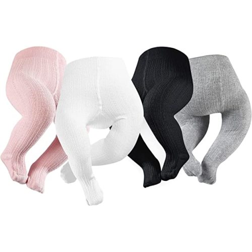 Petrass Baby Girls Cable Knitted Tights Infant Full-Footed Seamless Cotton Tights New-born Girls Seamless Leggings 3/4/5/6