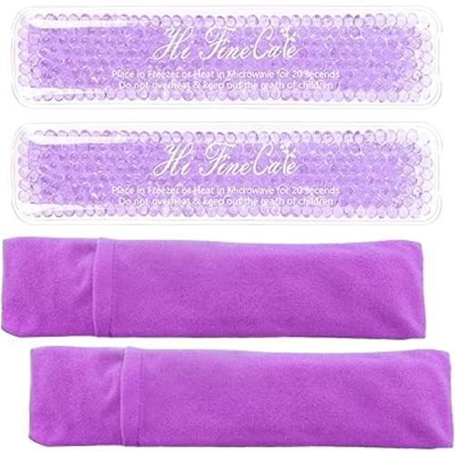 Perineal Cooling Pad, Postpartum Cold Packs Gel Bead Ice Pack Cold Therapy for Women After Pregnancy and Delivery, 2 Ice Pack and 3 Cover (Purple)