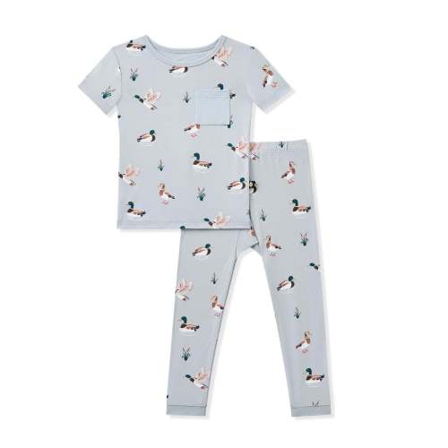 Short Sleeve with Pants Pajamas in Mallard Duck