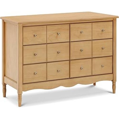 Namesake Liberty 6-Drawer Dresser in Honey, Fully Assembled, Greenguard Gold Certified, Smooth Glide, Adult and Child Nursery Dresser, Vintage/Apothecary Design