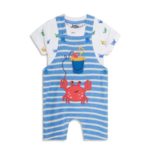 Crab Cotton T-Shirt & Overalls Set, 3-6M