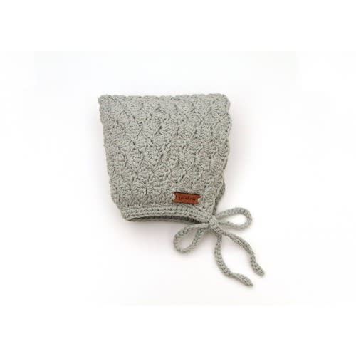 Baby Bonnets for Winter - Crochet Baby Bonnet - Gift Ideas for Toddlers - Kids Birthday Gift Idea - Gray Baby Bonnet - Grey Bonnet - Bonnet