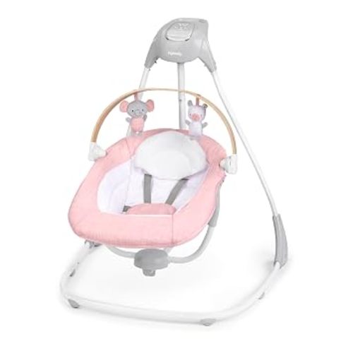 Ingenuity SimpleComfort Compact & Portable ​Multi Motion Baby Swing - Pink​