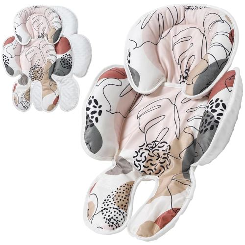 Baby Car seat Head Support, 2-in-1 Infant Car Seat Insert for Newborn Girls Boys Extra Soft Baby Support Pillow Cushion for Carseats, Strollers, Swings and Bouncers