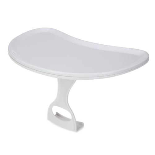 Nuby Booster Seat Tray - White: Compatible With My Baby Seat, Foam Material, Solid Pattern, High Chair Accessory