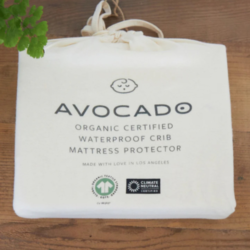 Organic Waterproof Crib Protector Pad | Avocado Green Mattress