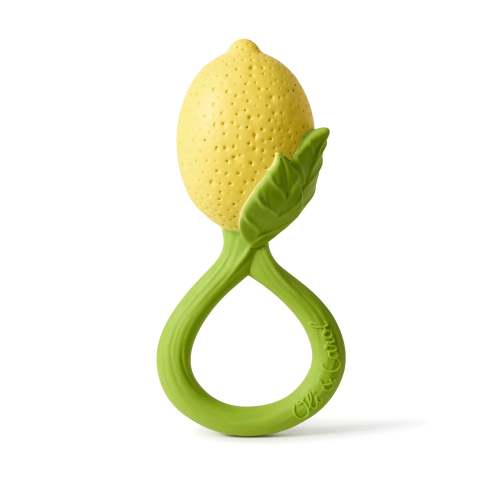 Lemon  2 in 1 Natural Rubber Teething & Rattle Toy