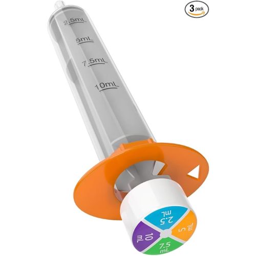 Ezy Dose Kids Oral Syringe & Medicine Dispenser, 10 mL, 3 Pack, BPA-Free | Color-Coded Tools Support Accurate Liquid Portions for Babies & Toddlers, Helps Reduce Mess, Convenient, Easy to Administer
