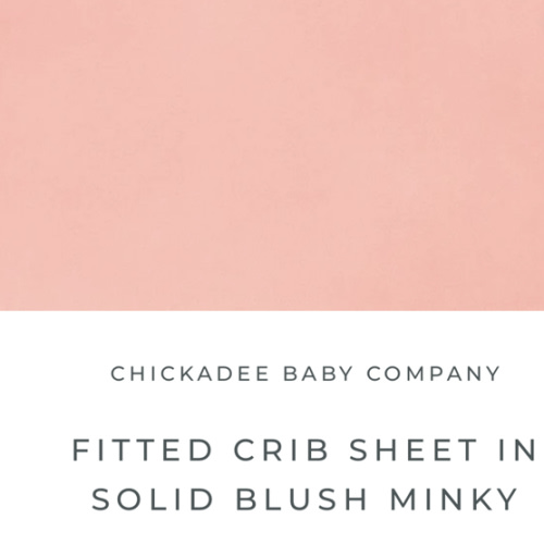 Fitted Crib Sheet in Solid Blush Minky