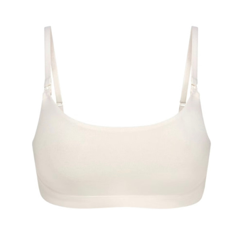 COTTON JERSEY MATERNITY NURSING SCOOP BRALETTE | MARBLE | SKIMS