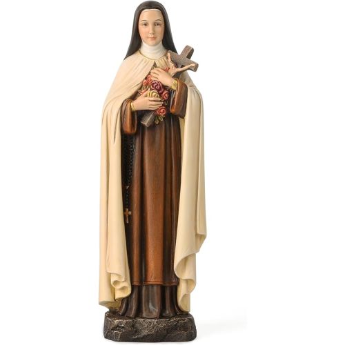 BC Catholic Saint Therese of Lisieux Statue, Religious Figure, Inspirational Gift for Home décor, 10" H, Renaissance Sculpture Handmade by Buildclassic