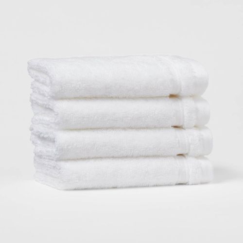 4pk Total Fresh Antimicrobial Washcloth Set White - Threshold™