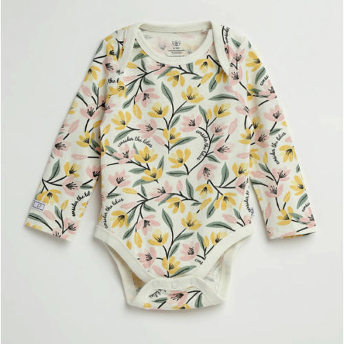 Consider the Lilies Long Sleeve Bodysuit Cotton