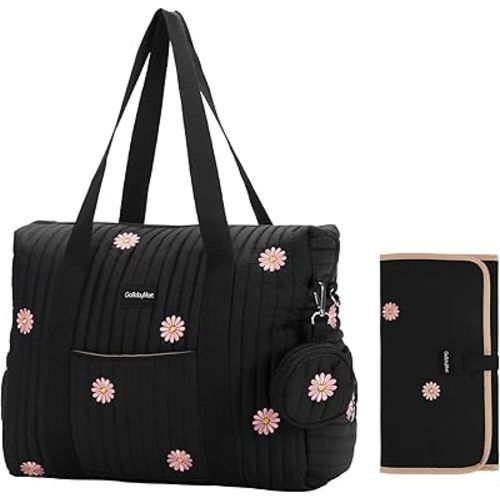 3pc Diaper Bag Tote Set, Hospital Bag for Labor & Delivery, Maternity Travel Bag with Changing Pad & Pacifier Case