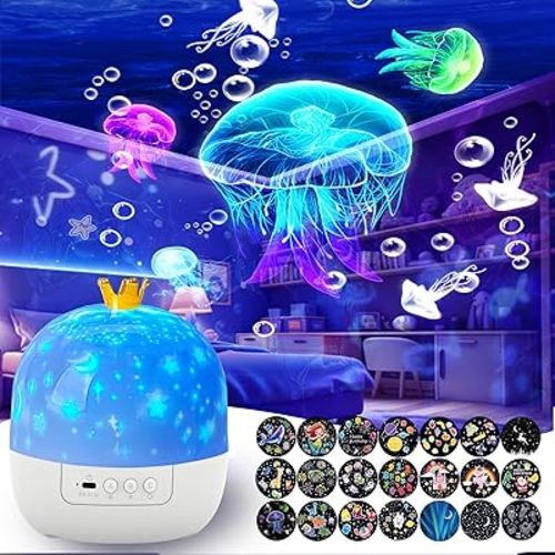Night Light Projector, Kids Projector for Bedroom, Stars Projector for Ceiling, 360 Degree Rotation Kids Night Light for Decorating Party,Birthdays,Christmas Gifts
