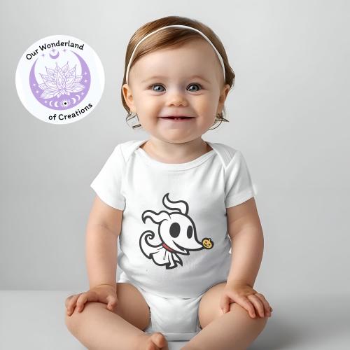 Baby Onesie, Halloween, Nightmare, Cartoon Dog
