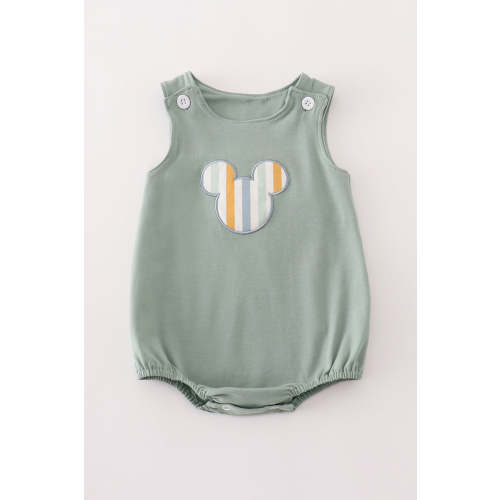 Green character applique bubble