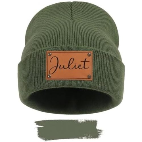 Custom Toddler Baby Beanies with Name, Personalized Baby Newborn Beanie for Toddler Hat Baby Girl Boys Kids Hat