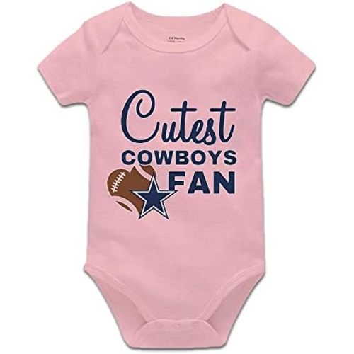 Cutest Cowboys Fan Infant Bodysuit Football Jumpsuit Rompers