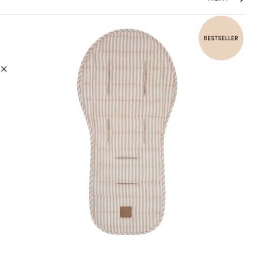 Natural Stripe Universal Linen Pram Liner