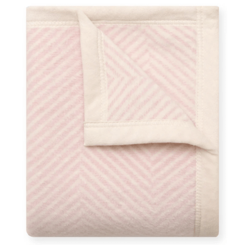 Harborview Herringbone Ballet Pink Mini Blanket