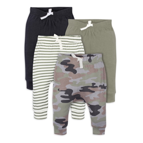 Modern Moments by Gerber Baby Boy Jogger Pants, 4-Pack (Newborn-24 Months)
