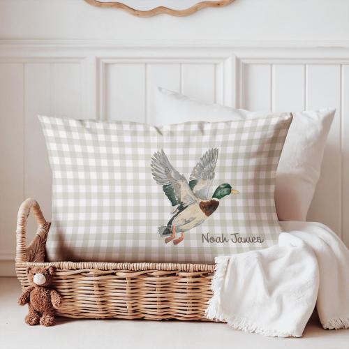 Mallard duck personalized nursery pillow mallard duck nursery decor hunting room