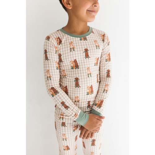 Green Pup Friends Two Piece Set